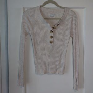 American Eagle Long Sleeve Ribbed Shirt